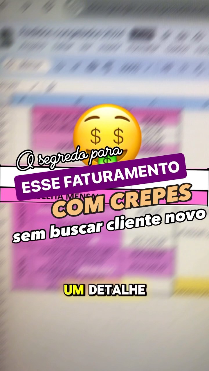 Eu fechei o mês de vendas com crepes com esse resultado. E teve um fato curioso…